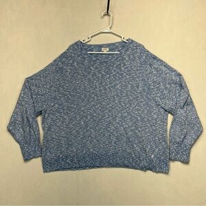 J. Crew Blue. Crewneck Sweater Women’s 3X Plus Relaxed Oversized Lightweight
